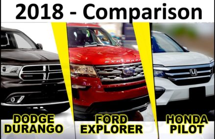 Midsize 3row SUVs comparison. 2018 Dodge Durango, Ford Explorer, Honda Pilot. Car Wings Chandler Arizona 2018