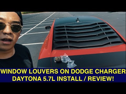 Window Louvers on 2018 Dodge Charger Daytona 5.7L Ikon motorsports louvers 2019