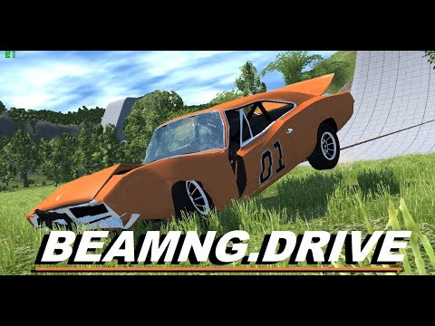 General Lee Jumps 4 - Hard Landings | BeamNG.Drive (300 Subs!) 2018