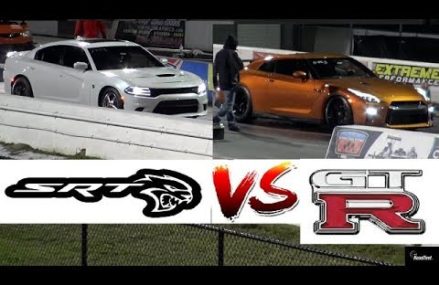 GT-R Newbie vs 900 HP HELLCAT Charger – 1/4 Mile Drag Race – Road Test® From 21201 Baltimore MD