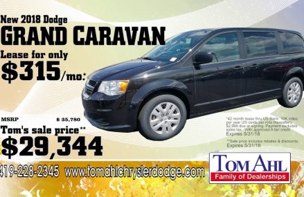 Great Lease Deals on SUV’s and Vans at Tom Ahl Chrysler in Mentone 79754 TX