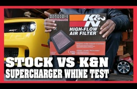 K&N DROP IN VS STOCK AIR FILTER HELLCAT SUPER CHARGER WHINE COMPARISON From 66834 Alta Vista KS