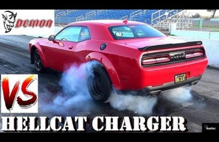 840 HP Dodge DEMON vs HELLCAT Charger – 1/4 mile Drag Race – Road Test TV ® Around Zip 54812 Barron WI