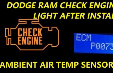 Dodge Ram Check Engine Light After Install of Tow Mirrors; Ambient Air Sensor Harness Locally at 23426 Sanford VA