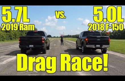 2019 Ram 1500 5.7L vs 2018 Ford F150 5.0L Drag Race! Local 77881 Wellborn TX