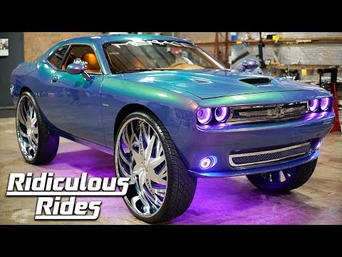 Pimped Dodge Challenger Boasts MASSIVE 34-Inch Rims | RIDICULOUS RIDES 2019