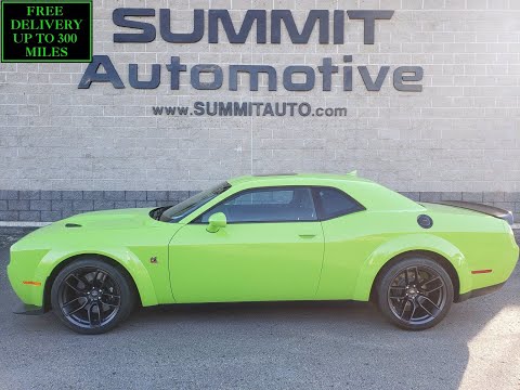 2019 DODGE CHALLENGER R/T SCAT PACK WIDE BODY SUBLIME GREEN WALK AROUND REVIEW 10839 SOLD SUMMITAUTO 2019