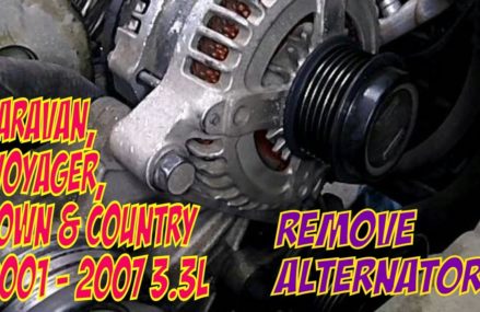 Remove Alternator Dodge Caravan, Town and Country, Voyager 3.3L From Milltown 8850 NJ