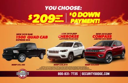 Security Dodge Summer Sizzling $0 Down Lease Deals! Call (800) 831-7735 Local 14894 Wellsburg NY