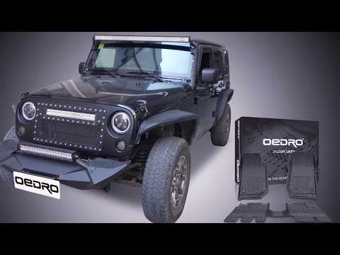 Jeep Wrangler OEDRO®  OEM Floor Mats Installation Demo Dodge Ram Floor Mats