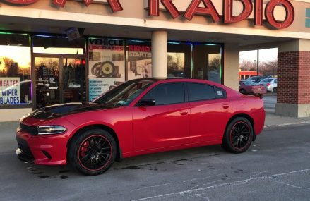 Dodge Charger 2016 custom Rockford Fosgate subwoofer system & led lighting from customradio.com in 43003 Ashley OH