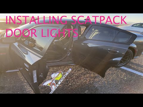 Installing the door lights on a 2021 Scat Pack Widebody 2019