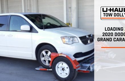 Loading a 2020 Dodge Grand-Caravan On a U-Haul Tow Dolly Near New Castle 16103 PA